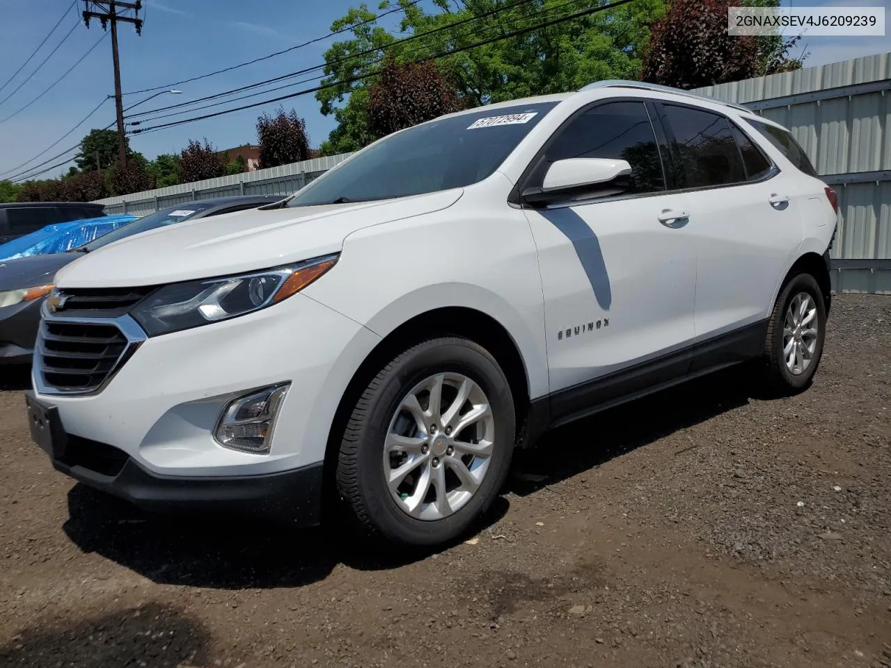 2018 Chevrolet Equinox Lt VIN: 2GNAXSEV4J6209239 Lot: 57072994