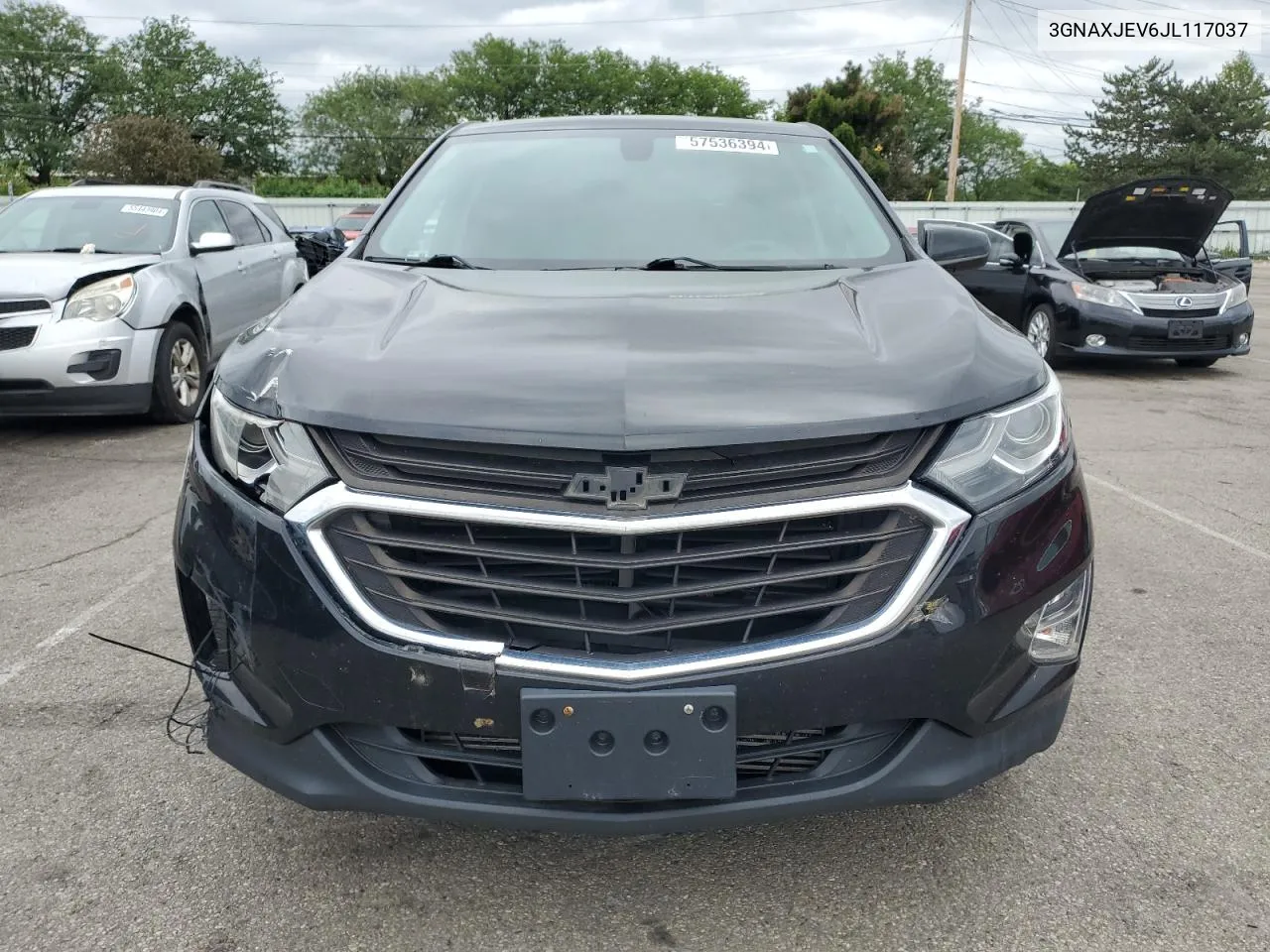 2018 Chevrolet Equinox Lt VIN: 3GNAXJEV6JL117037 Lot: 57536394