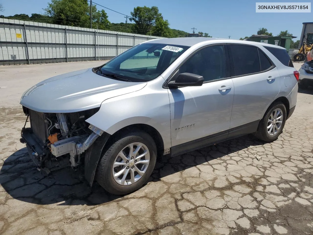 2018 Chevrolet Equinox Ls VIN: 3GNAXHEV8JS571854 Lot: 57976004