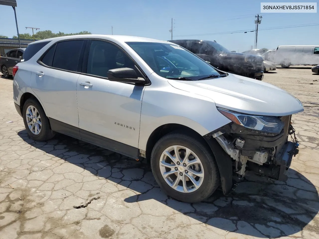 2018 Chevrolet Equinox Ls VIN: 3GNAXHEV8JS571854 Lot: 57976004