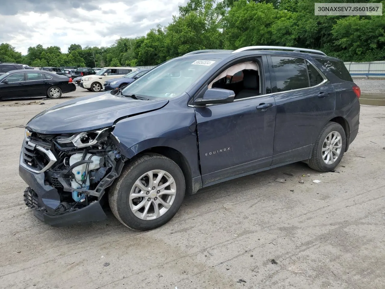 2018 Chevrolet Equinox Lt VIN: 3GNAXSEV7JS601567 Lot: 58050334