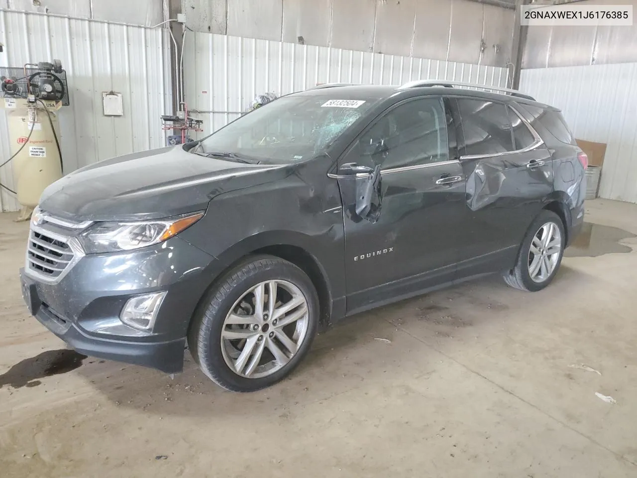 2018 Chevrolet Equinox Premier VIN: 2GNAXWEX1J6176385 Lot: 58132504