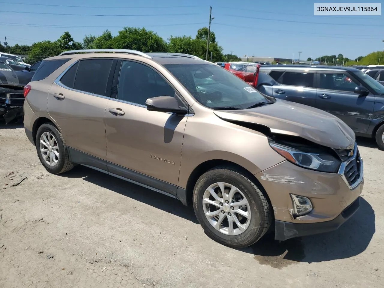 2018 Chevrolet Equinox Lt VIN: 3GNAXJEV9JL115864 Lot: 58625294