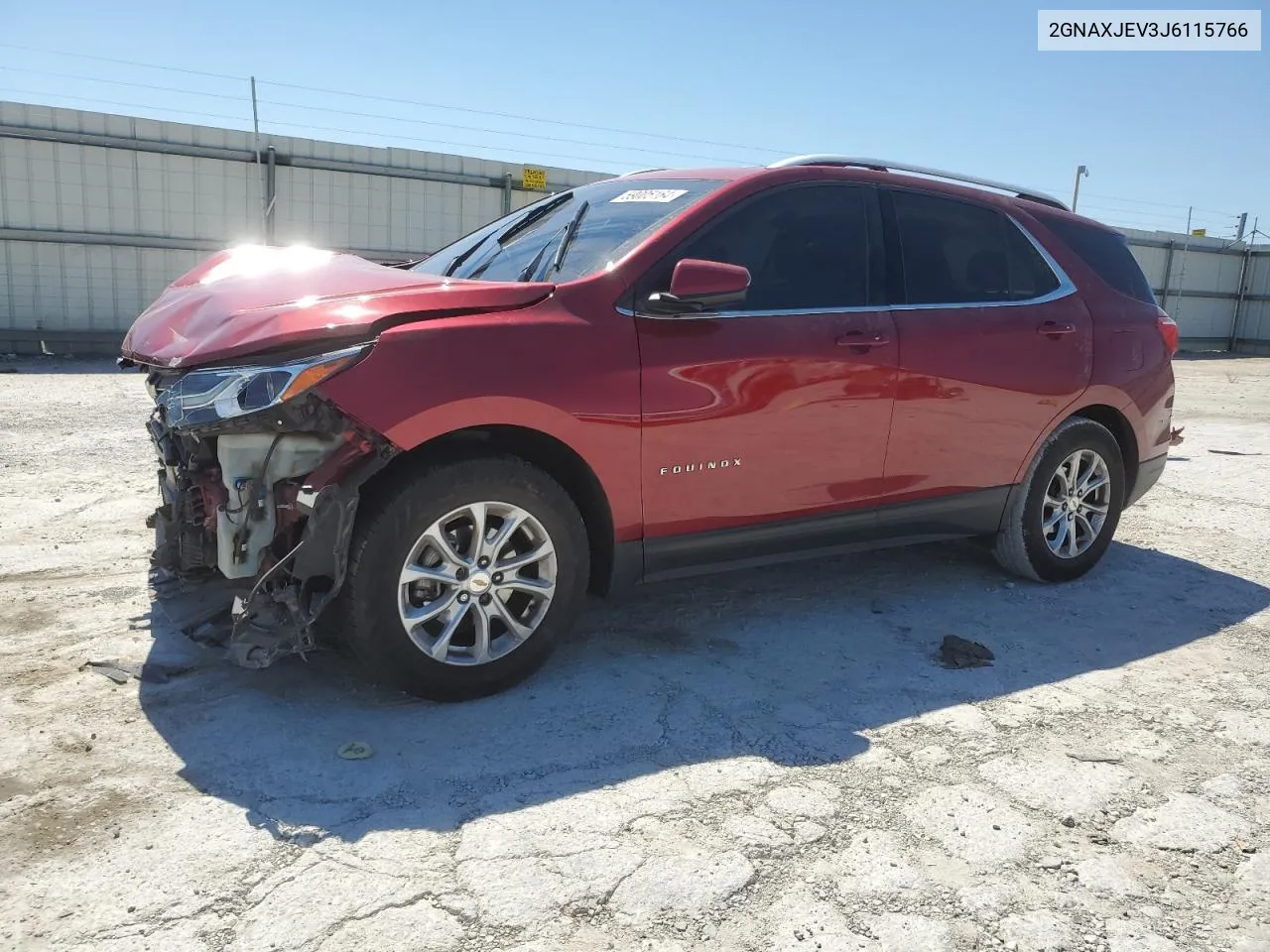 2018 Chevrolet Equinox Lt VIN: 2GNAXJEV3J6115766 Lot: 59005164