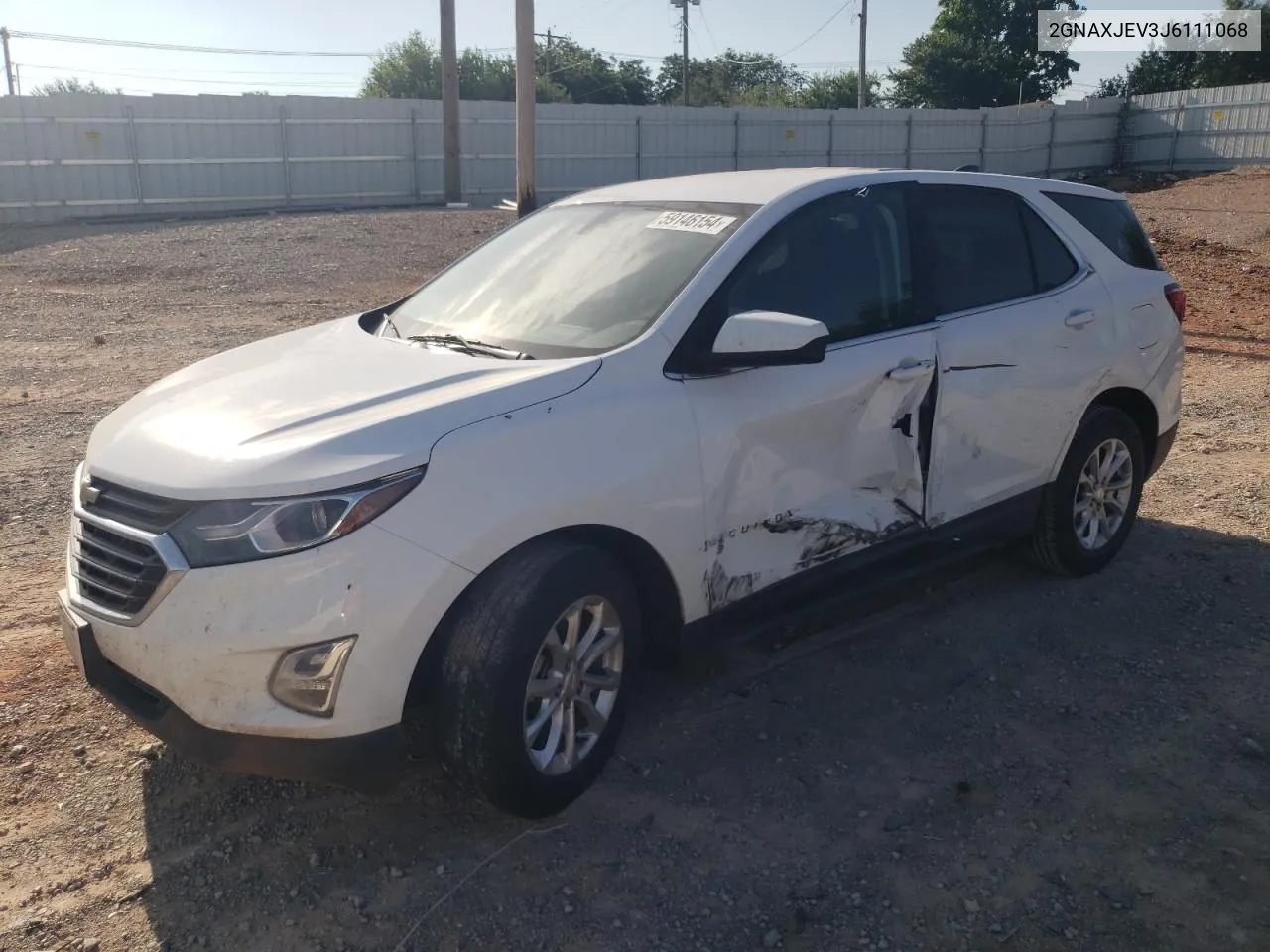 2GNAXJEV3J6111068 2018 Chevrolet Equinox Lt