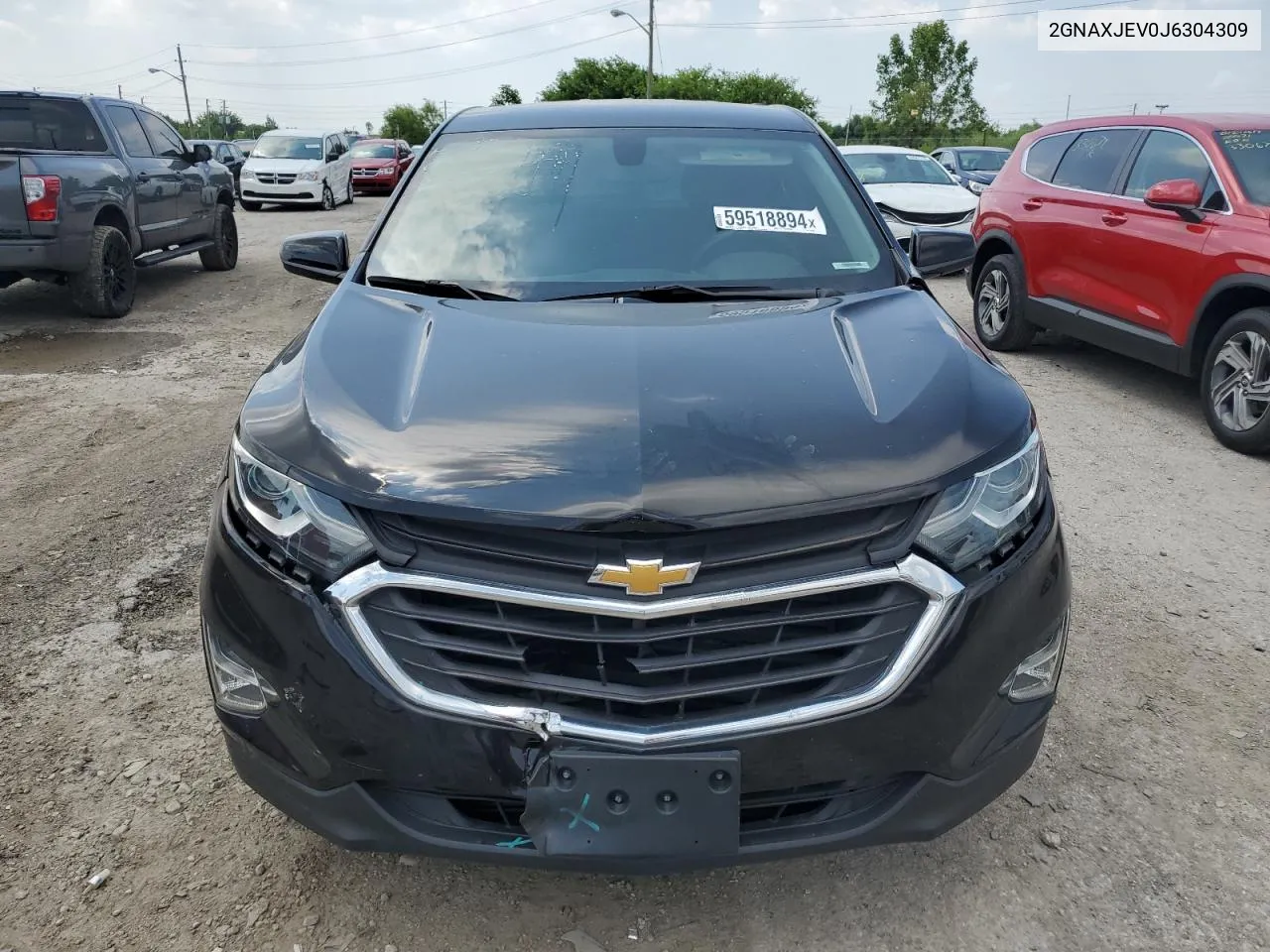 2018 Chevrolet Equinox Lt VIN: 2GNAXJEV0J6304309 Lot: 59518894