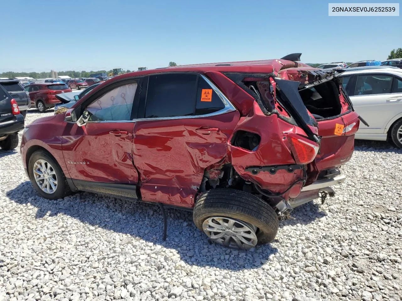 2018 Chevrolet Equinox Lt VIN: 2GNAXSEV0J6252539 Lot: 59631404