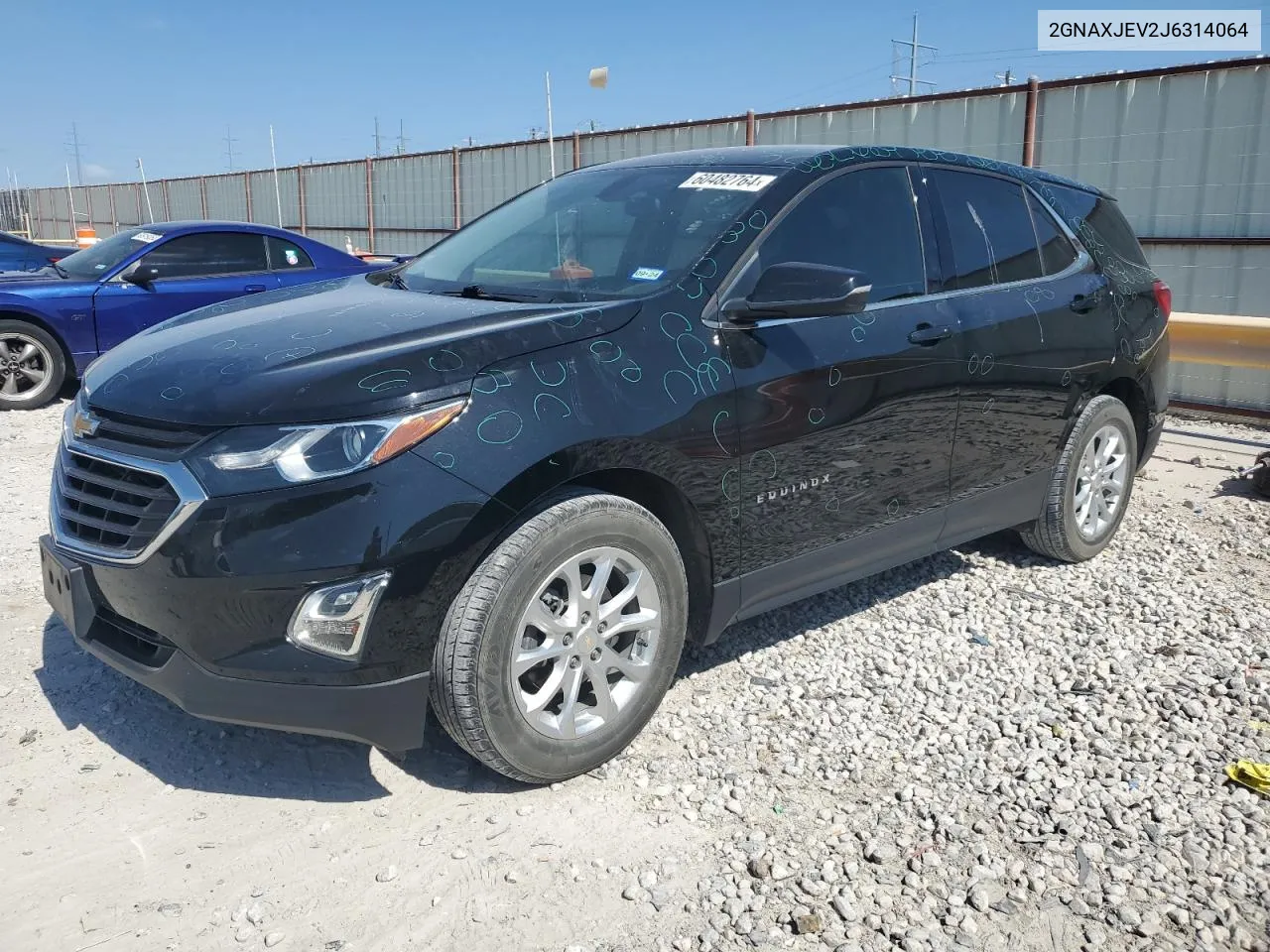 2018 Chevrolet Equinox Lt VIN: 2GNAXJEV2J6314064 Lot: 60482764