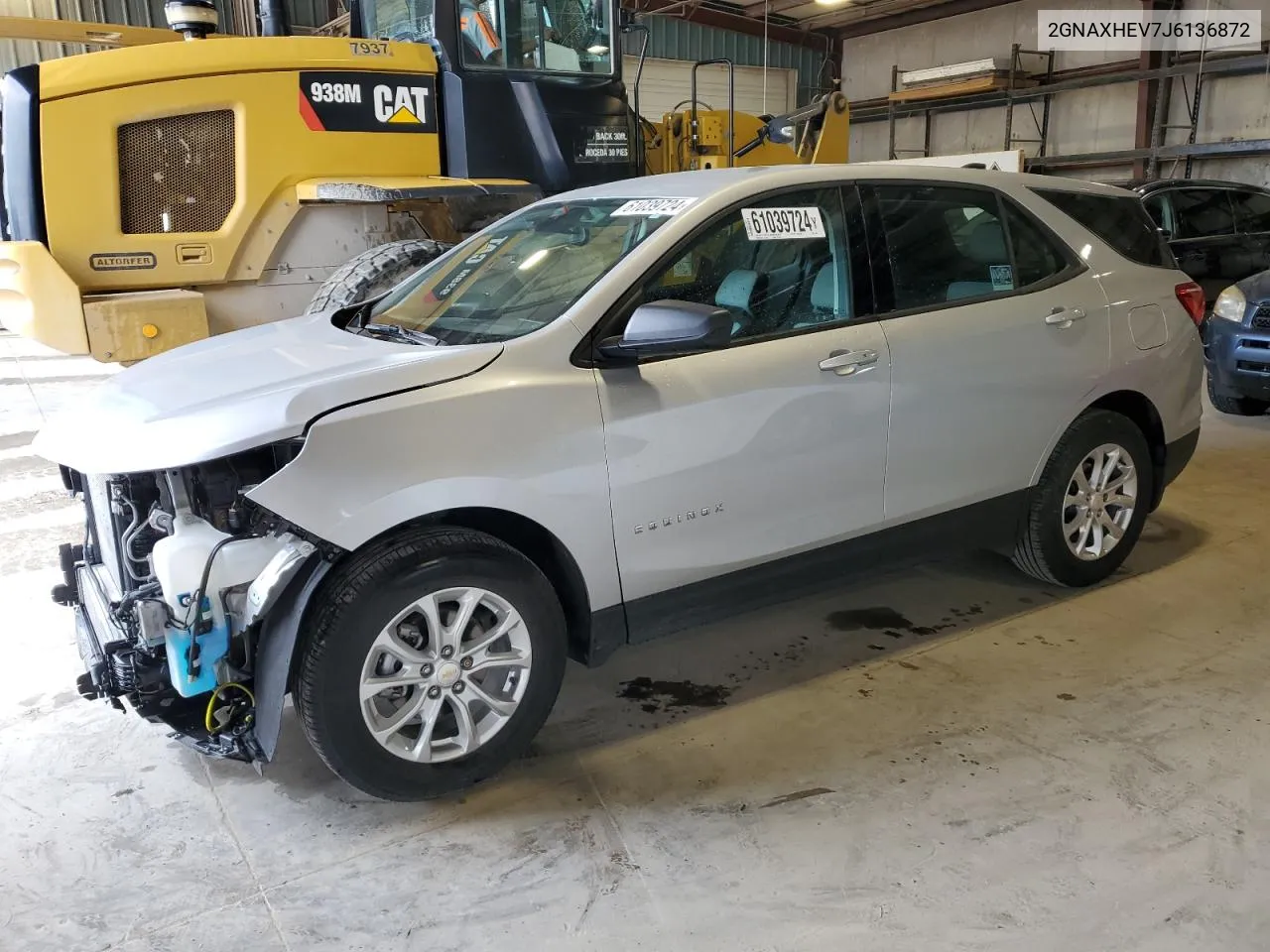 2018 Chevrolet Equinox Ls VIN: 2GNAXHEV7J6136872 Lot: 61039724