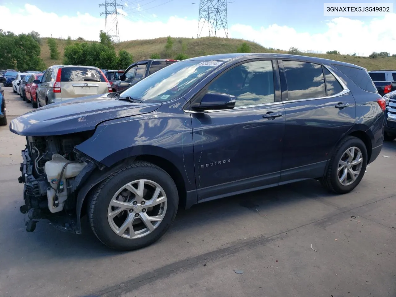 2018 Chevrolet Equinox Lt VIN: 3GNAXTEX5JS549802 Lot: 61752664