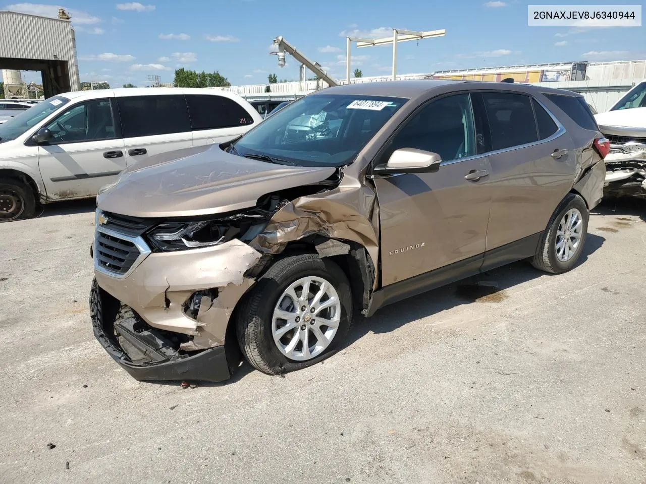 2018 Chevrolet Equinox Lt VIN: 2GNAXJEV8J6340944 Lot: 64017894