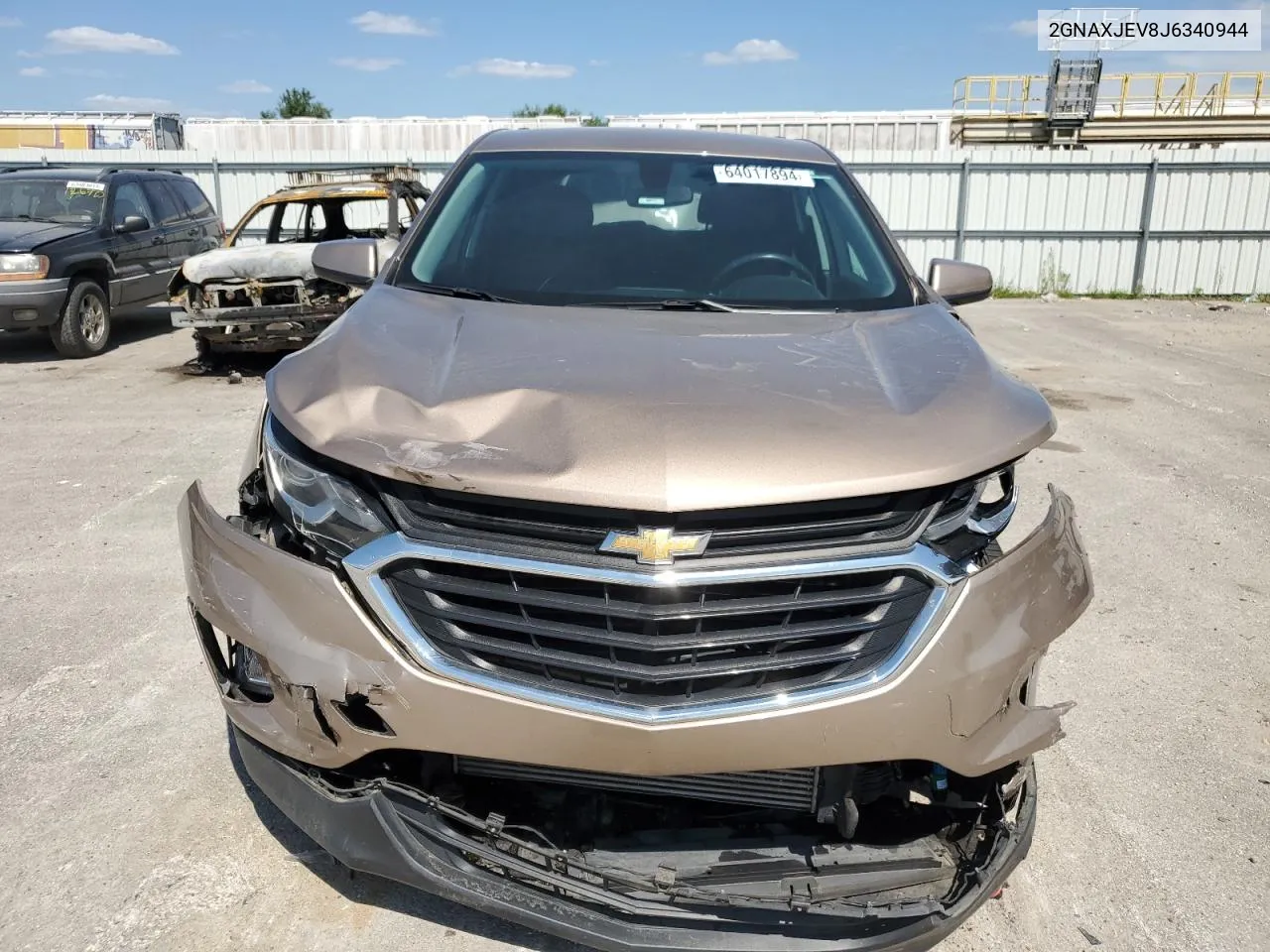 2018 Chevrolet Equinox Lt VIN: 2GNAXJEV8J6340944 Lot: 64017894