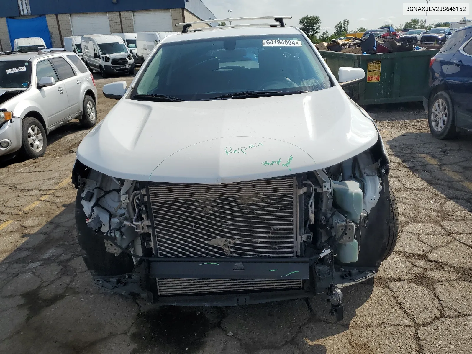 3GNAXJEV2JS646152 2018 Chevrolet Equinox Lt