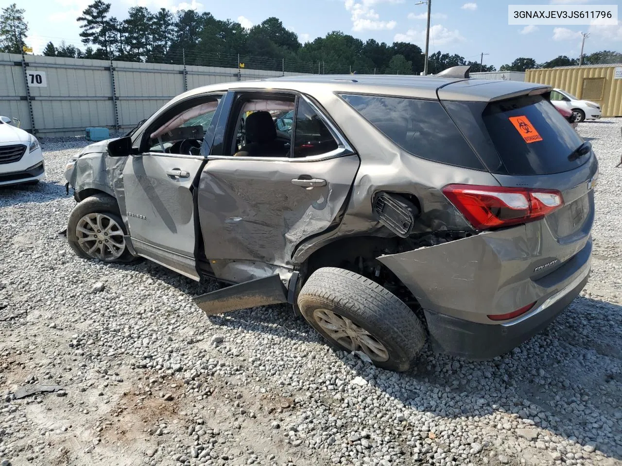 2018 Chevrolet Equinox Lt VIN: 3GNAXJEV3JS611796 Lot: 66424734