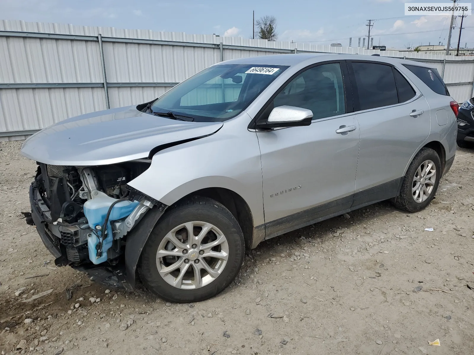 2018 Chevrolet Equinox Lt VIN: 3GNAXSEV0JS569755 Lot: 66496164