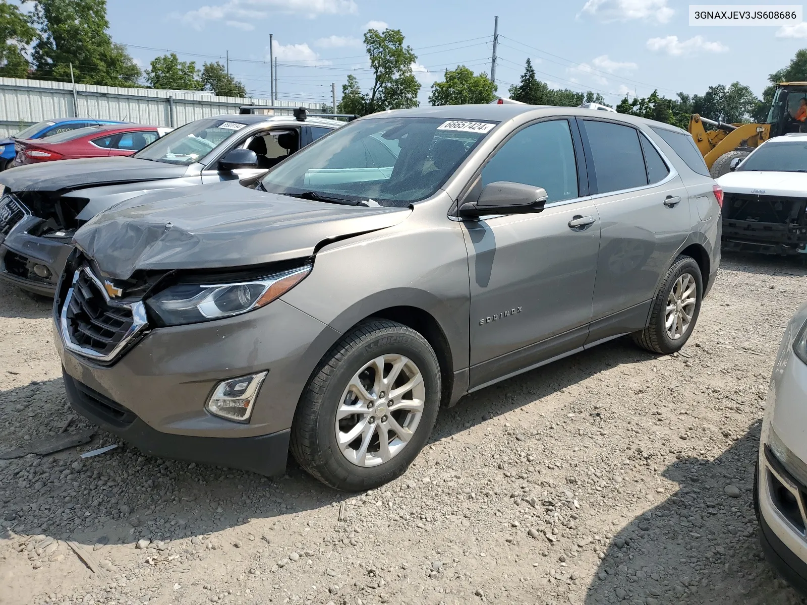 2018 Chevrolet Equinox Lt VIN: 3GNAXJEV3JS608686 Lot: 66657424