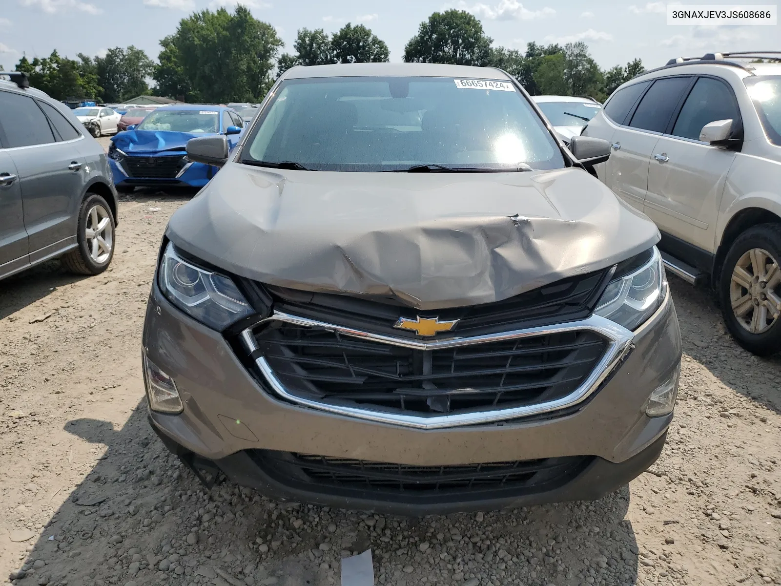 2018 Chevrolet Equinox Lt VIN: 3GNAXJEV3JS608686 Lot: 66657424