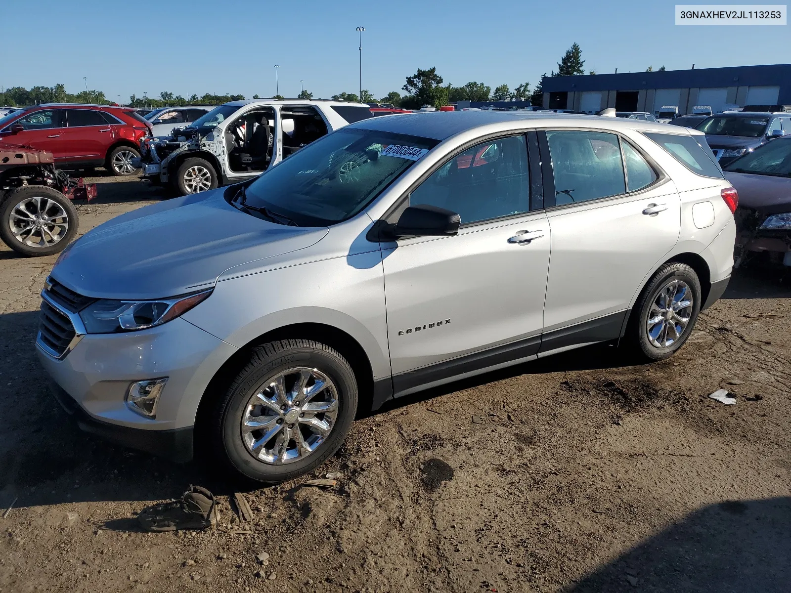 2018 Chevrolet Equinox Ls VIN: 3GNAXHEV2JL113253 Lot: 67003044