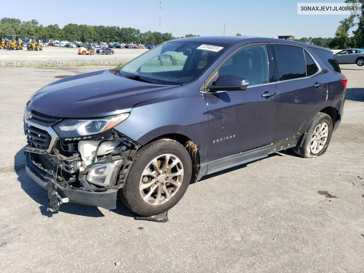 2018 Chevrolet Equinox Lt VIN: 3GNAXJEV1JL408643 Lot: 67046024