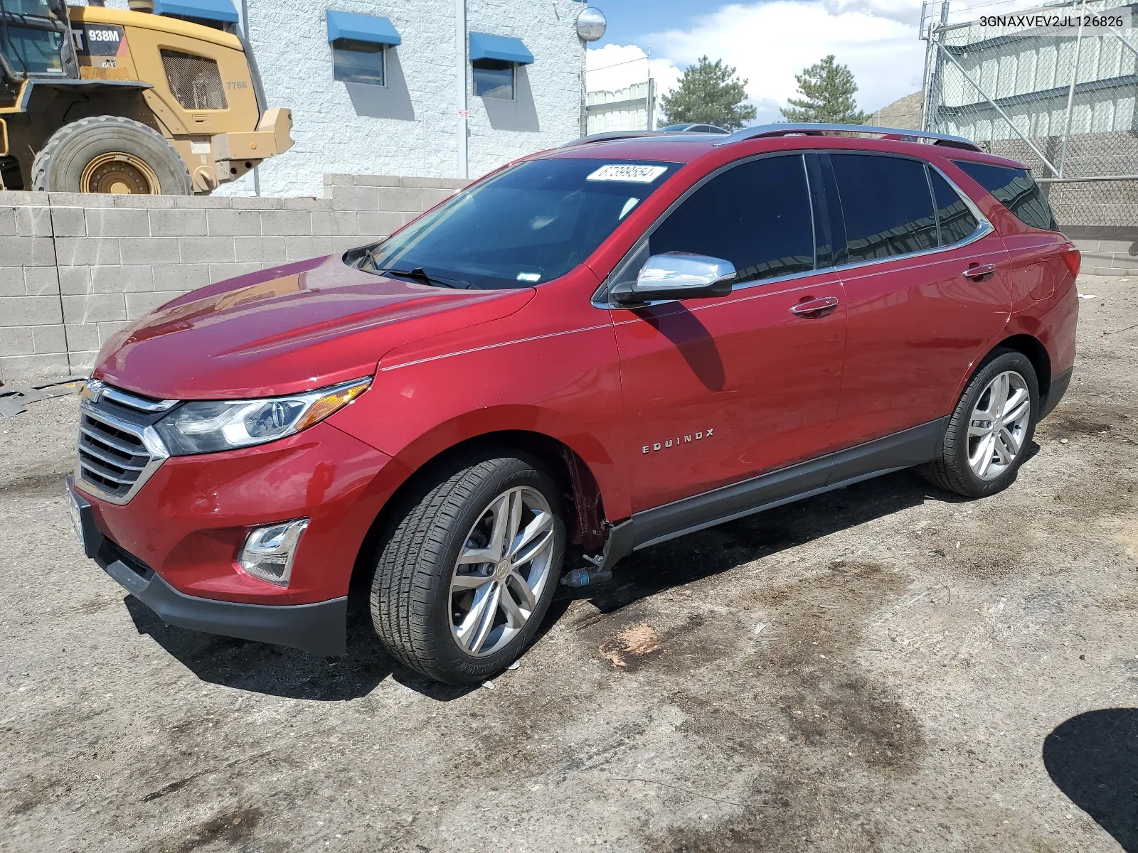 2018 Chevrolet Equinox Premier VIN: 3GNAXVEV2JL126826 Lot: 67399554