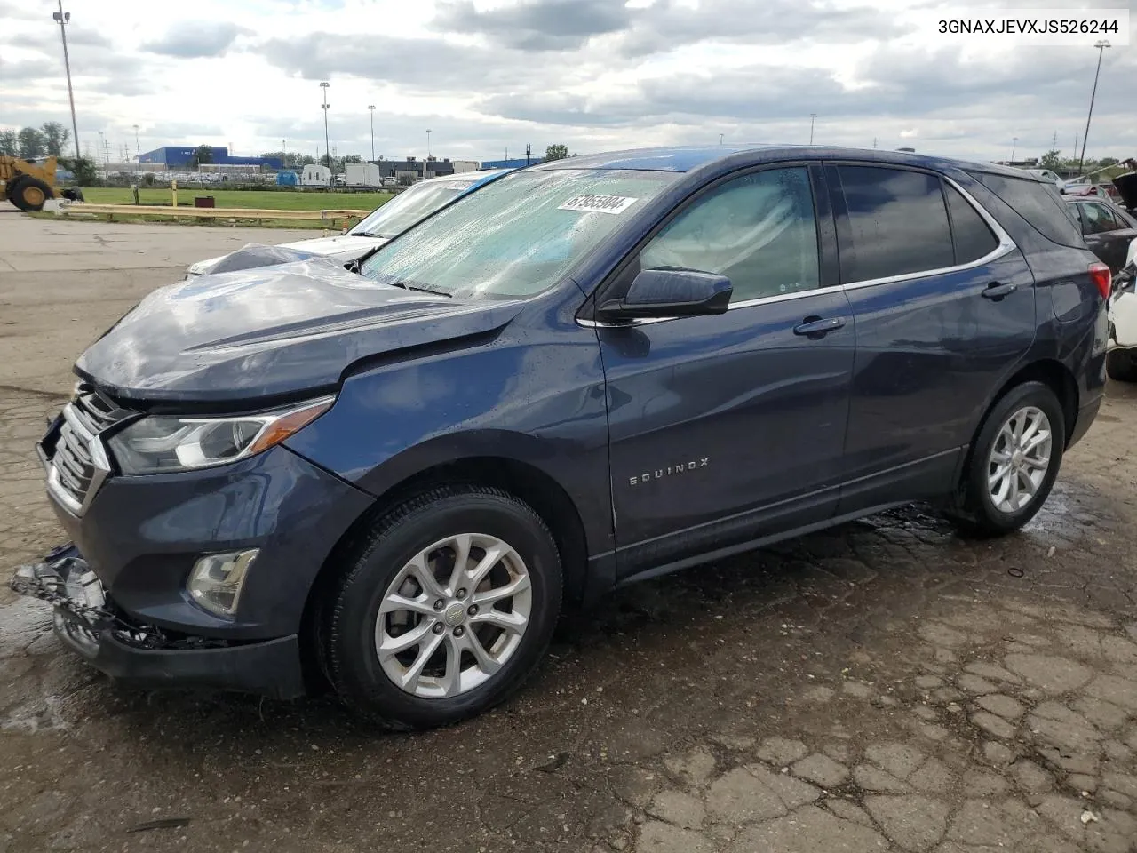 2018 Chevrolet Equinox Lt VIN: 3GNAXJEVXJS526244 Lot: 67955904