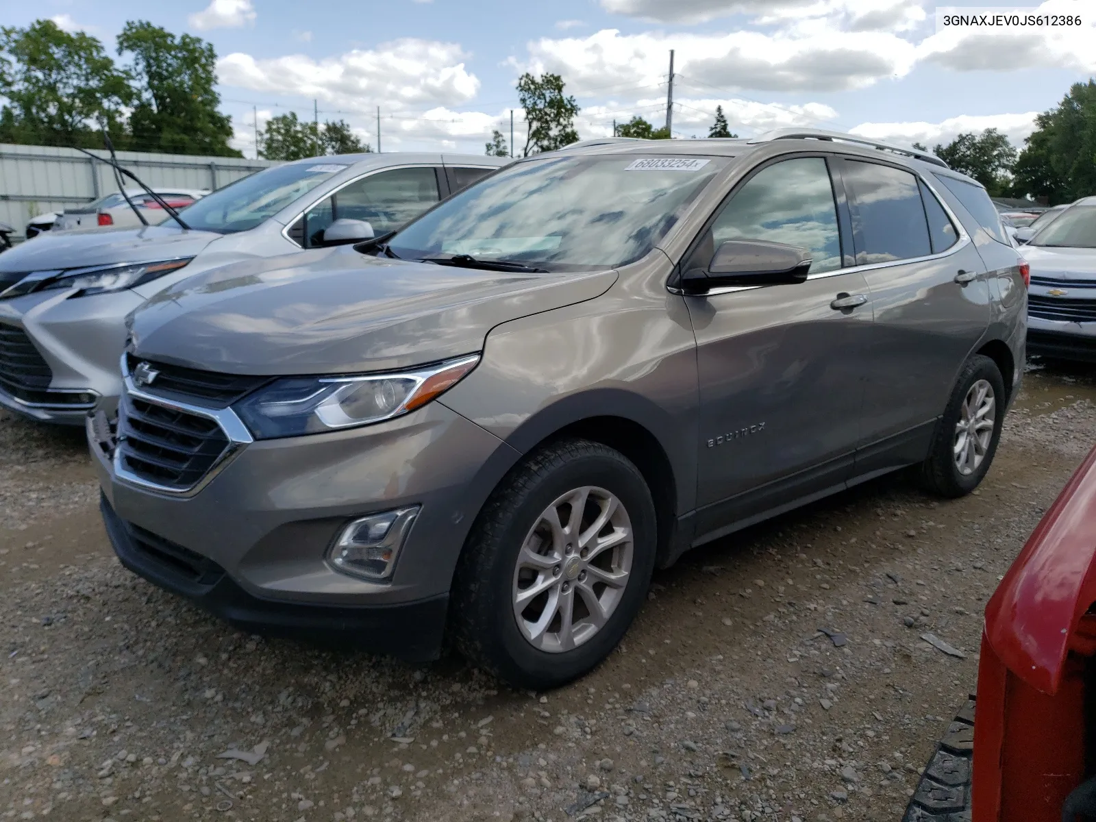 2018 Chevrolet Equinox Lt VIN: 3GNAXJEV0JS612386 Lot: 68033254