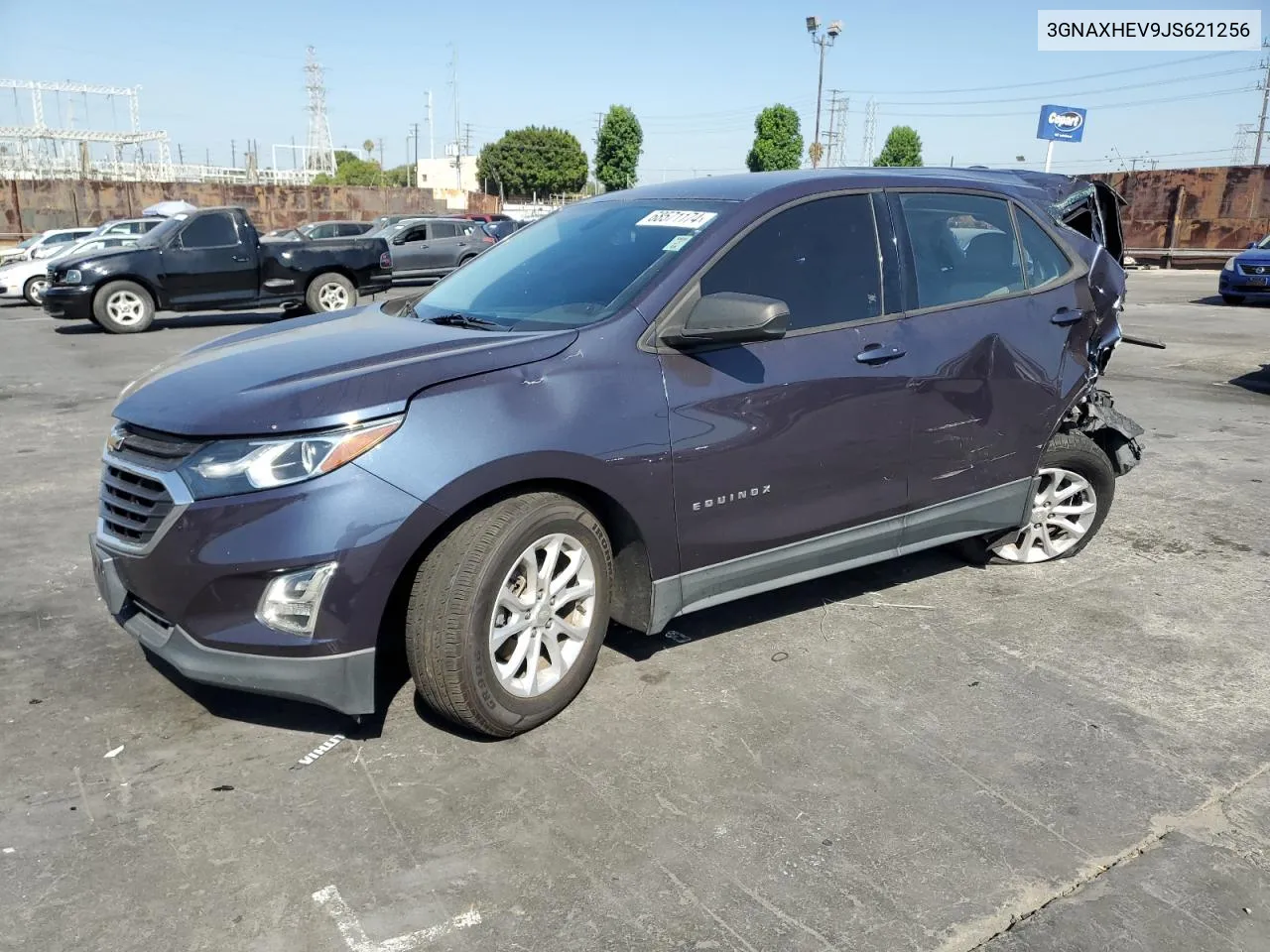 2018 Chevrolet Equinox Ls VIN: 3GNAXHEV9JS621256 Lot: 68571174