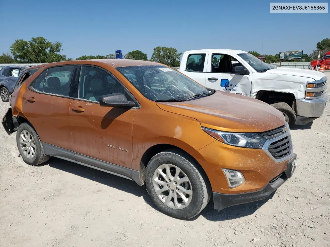 2018 Chevrolet Equinox Ls VIN: 2GNAXHEV8J6155365 Lot: 69017824