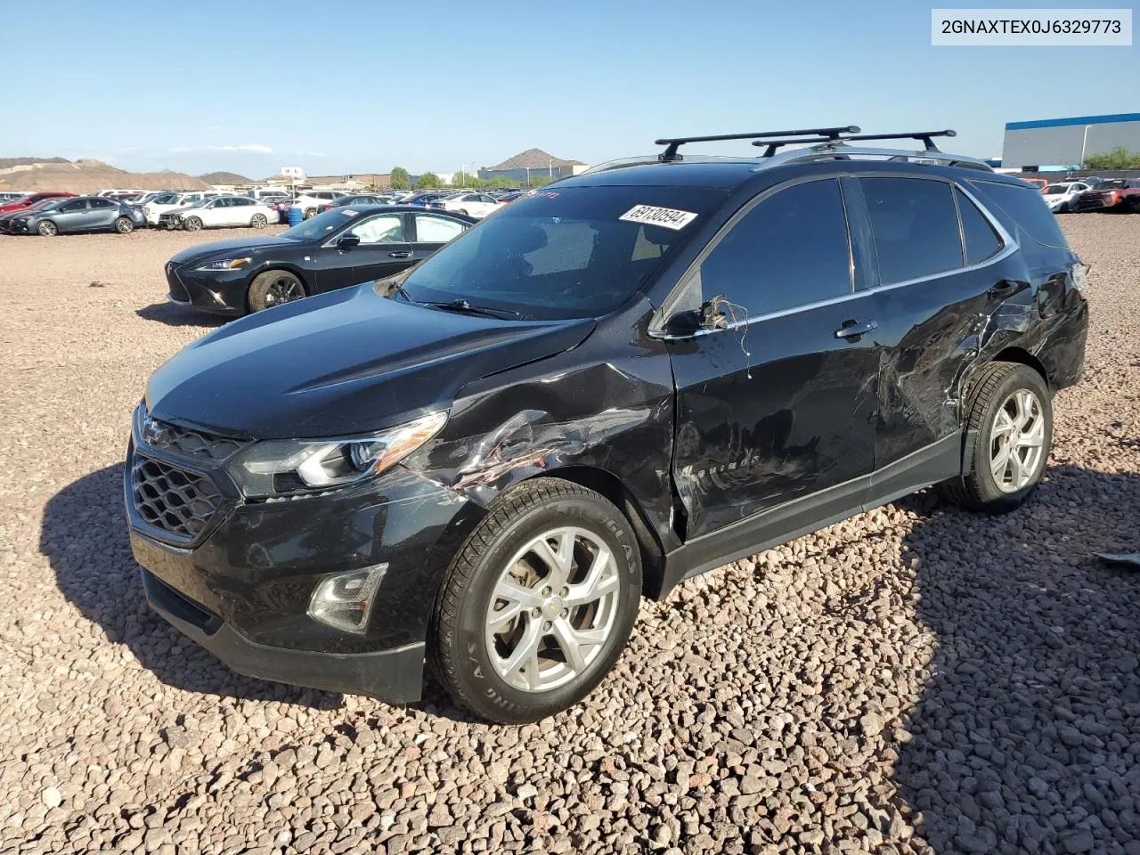 2018 Chevrolet Equinox Lt VIN: 2GNAXTEX0J6329773 Lot: 69130594