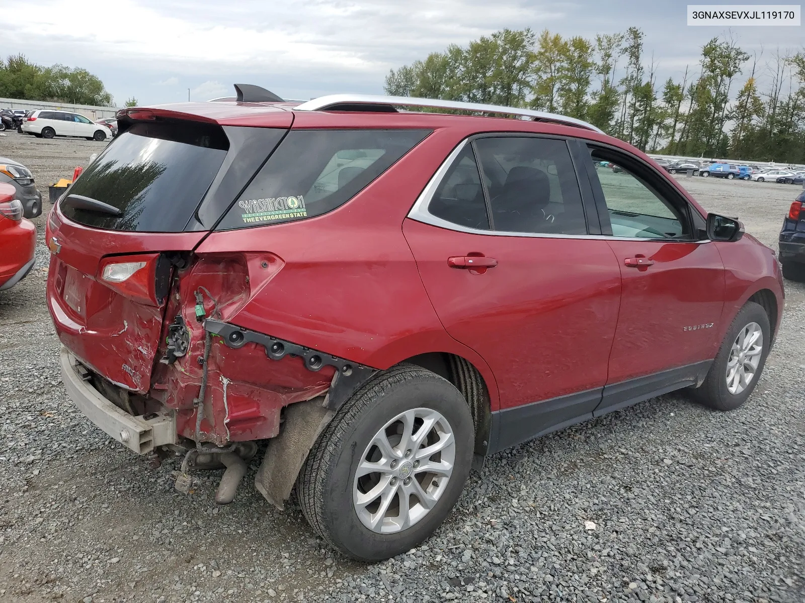 2018 Chevrolet Equinox Lt VIN: 3GNAXSEVXJL119170 Lot: 69251784