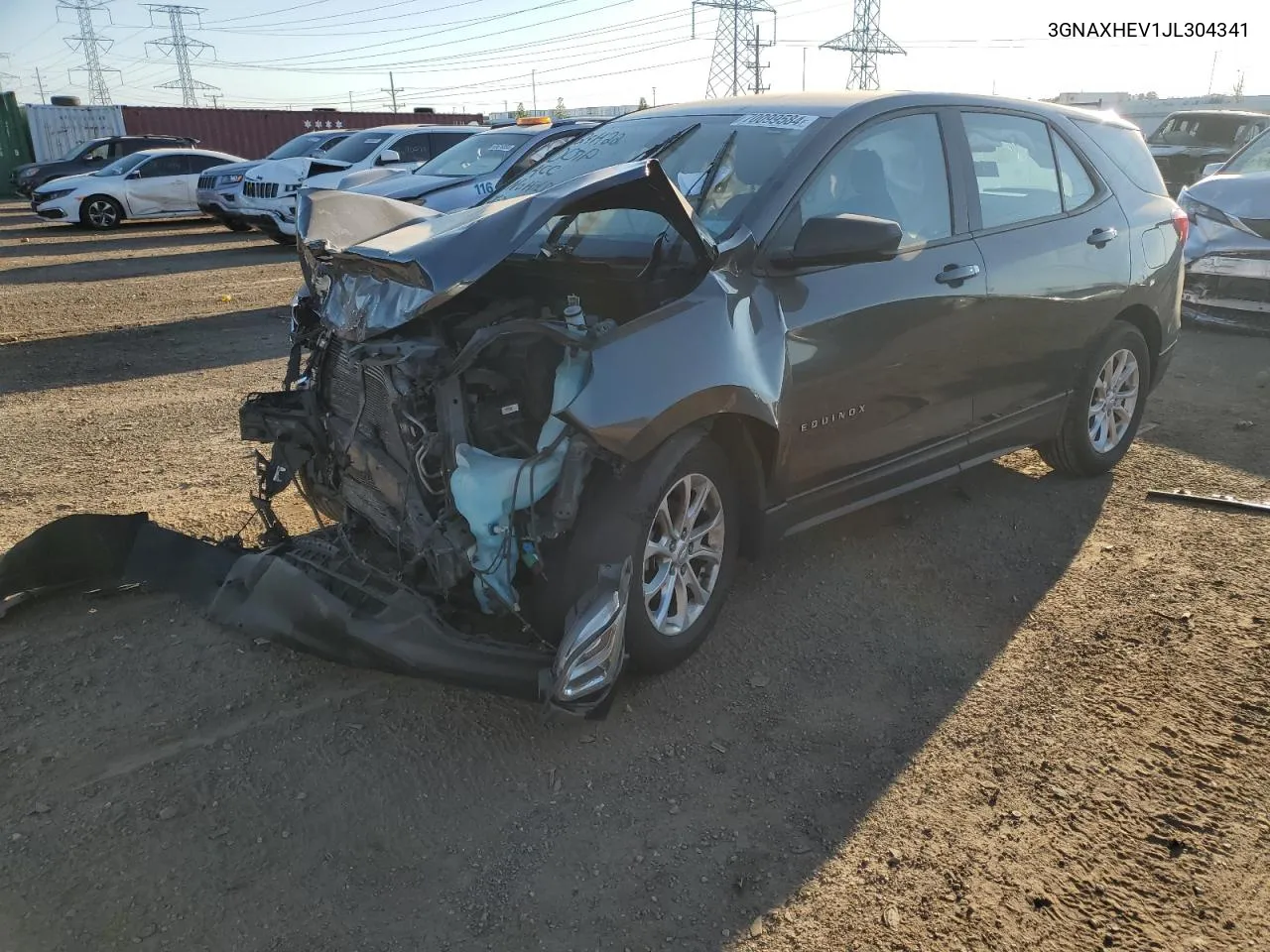 3GNAXHEV1JL304341 2018 Chevrolet Equinox Ls