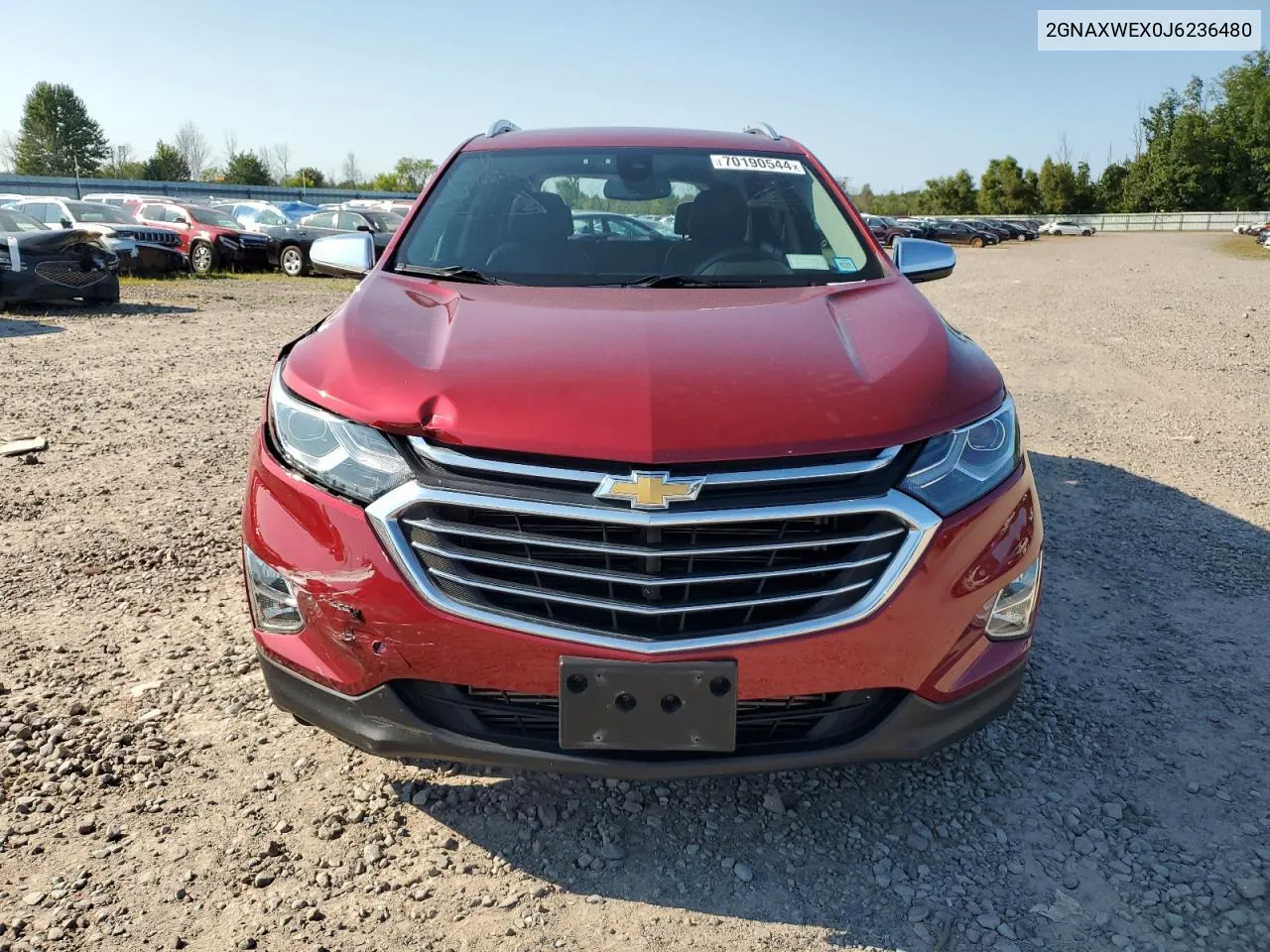 2GNAXWEX0J6236480 2018 Chevrolet Equinox Premier