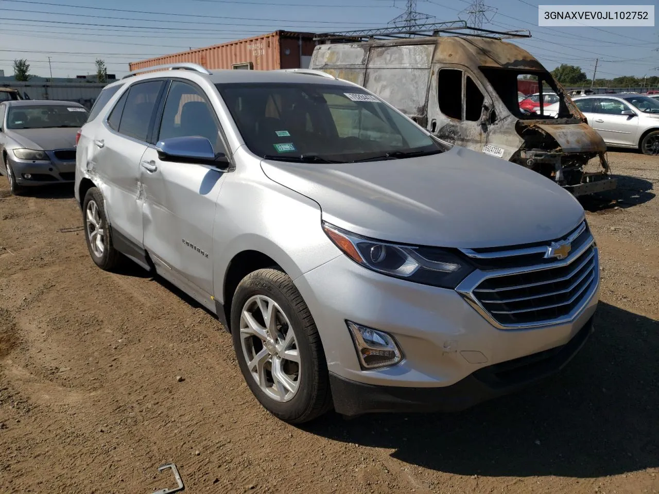 3GNAXVEV0JL102752 2018 Chevrolet Equinox Premier