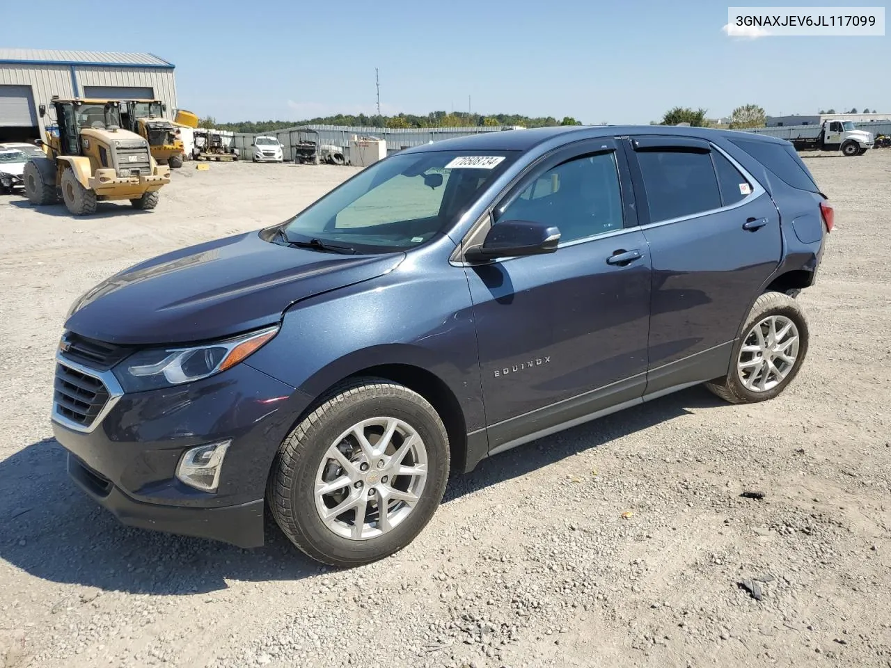 2018 Chevrolet Equinox Lt VIN: 3GNAXJEV6JL117099 Lot: 70508734