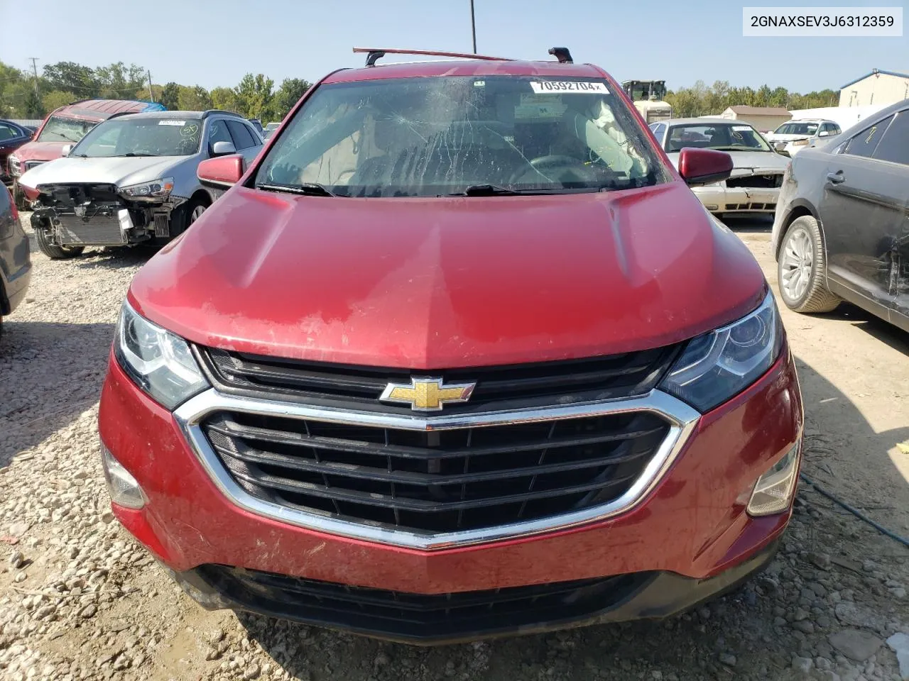 2018 Chevrolet Equinox Lt VIN: 2GNAXSEV3J6312359 Lot: 70592704