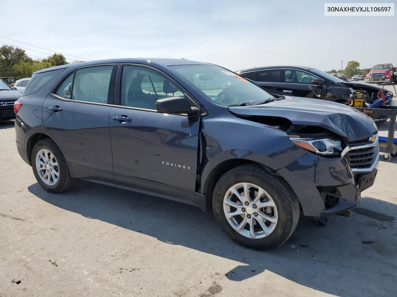 2018 Chevrolet Equinox Ls VIN: 3GNAXHEVXJL106597 Lot: 70862684