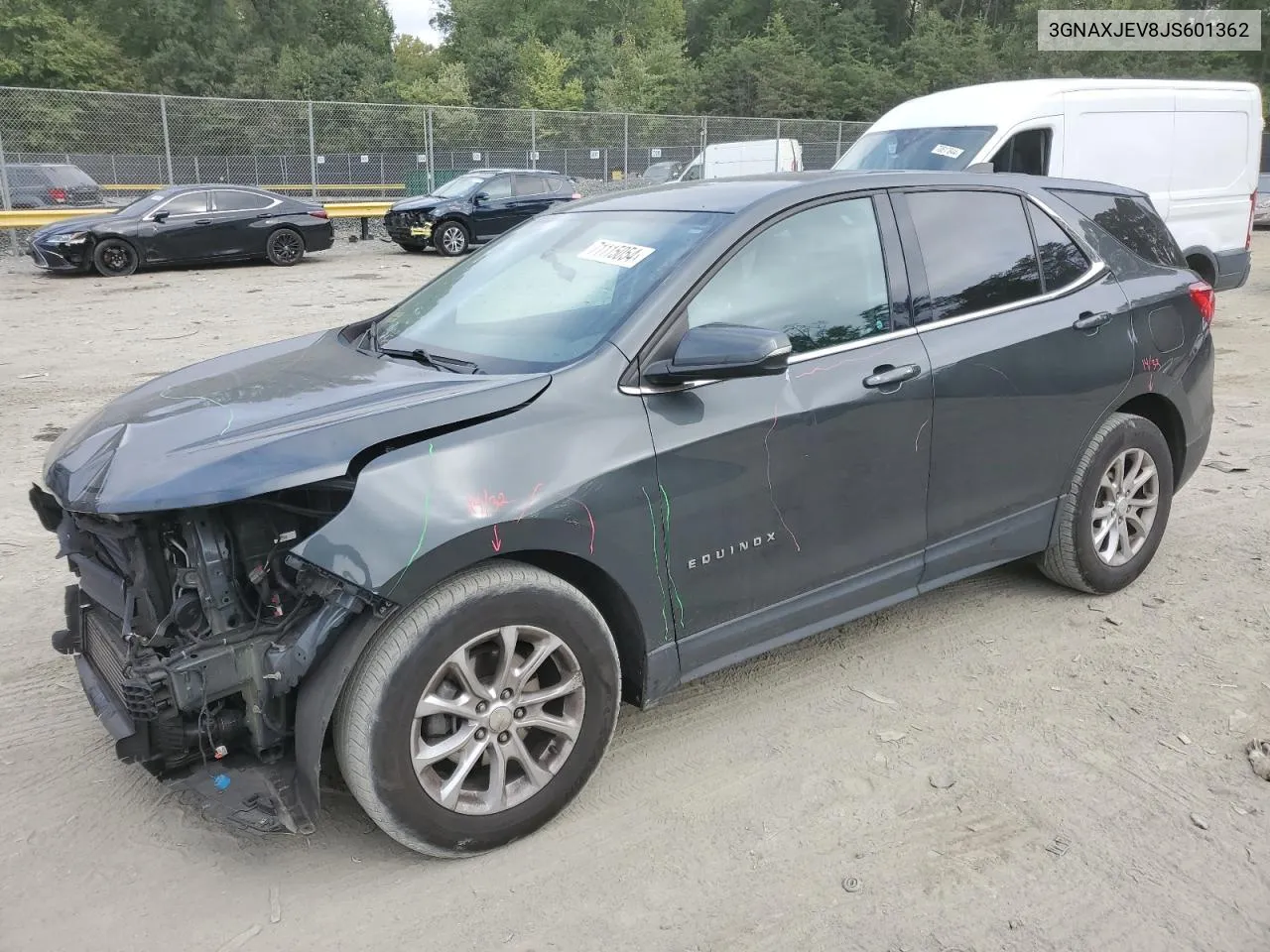 2018 Chevrolet Equinox Lt VIN: 3GNAXJEV8JS601362 Lot: 71115054