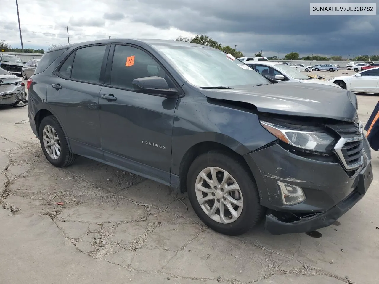 2018 Chevrolet Equinox Ls VIN: 3GNAXHEV7JL308782 Lot: 71293014