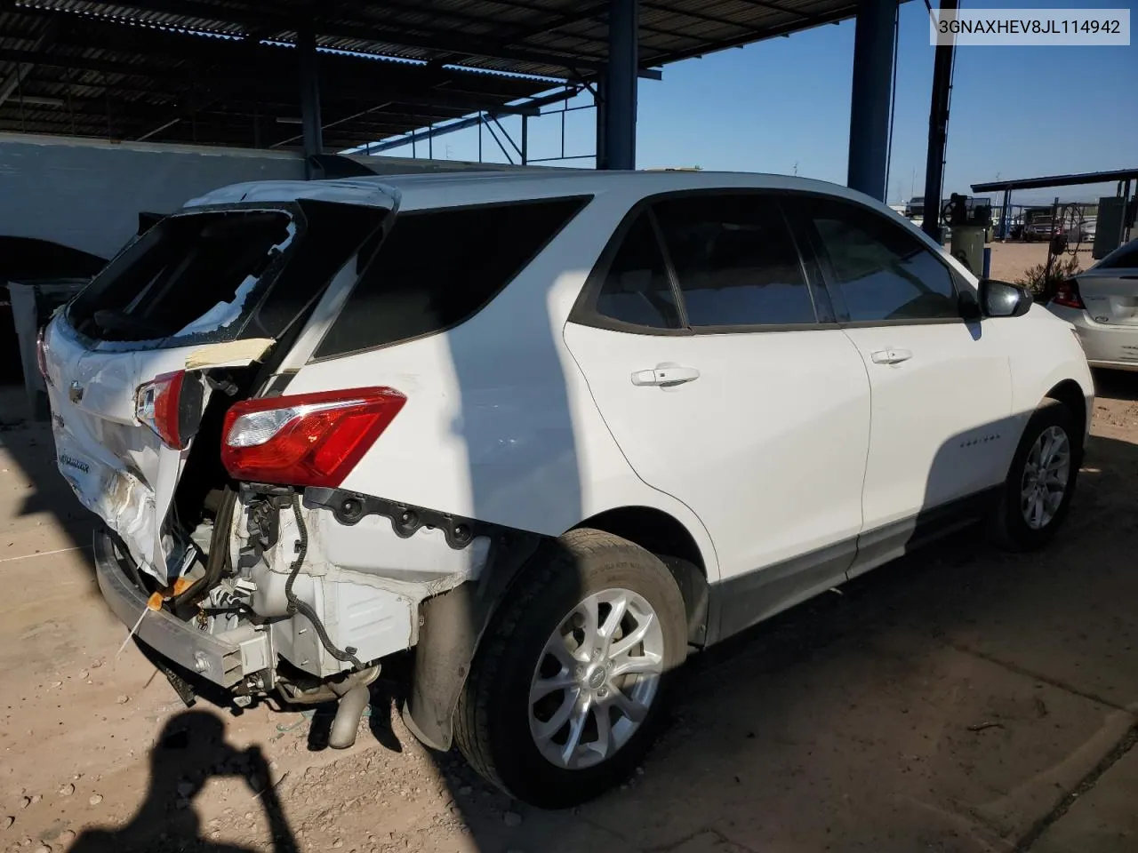 2018 Chevrolet Equinox Ls VIN: 3GNAXHEV8JL114942 Lot: 71400904