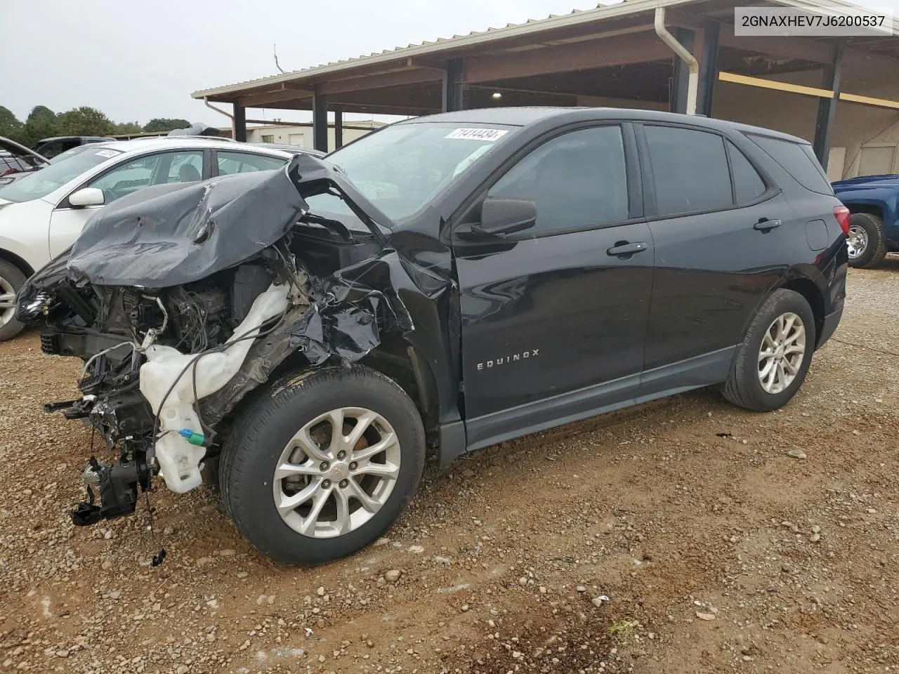 2018 Chevrolet Equinox Ls VIN: 2GNAXHEV7J6200537 Lot: 71414434