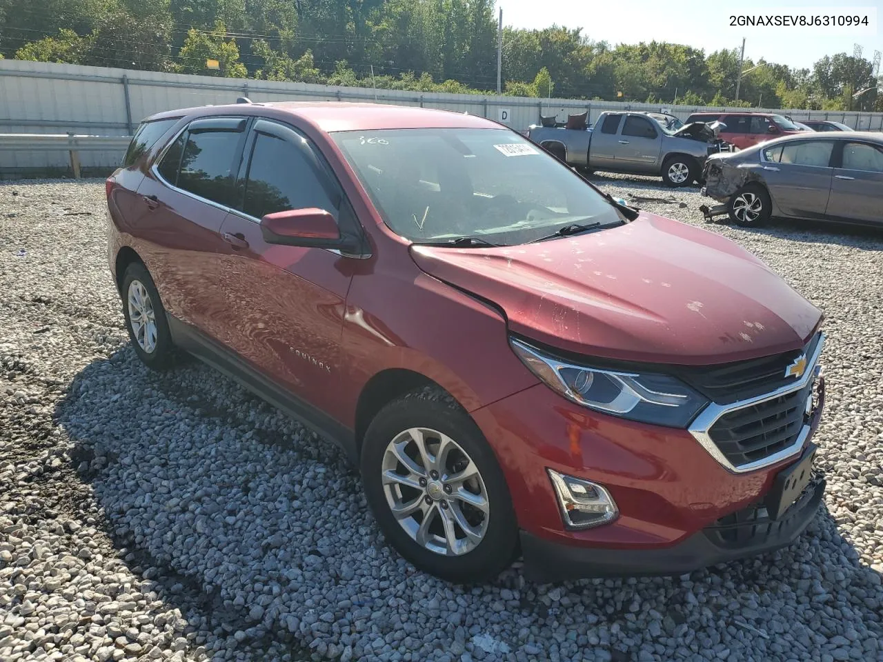 2018 Chevrolet Equinox Lt VIN: 2GNAXSEV8J6310994 Lot: 72015414