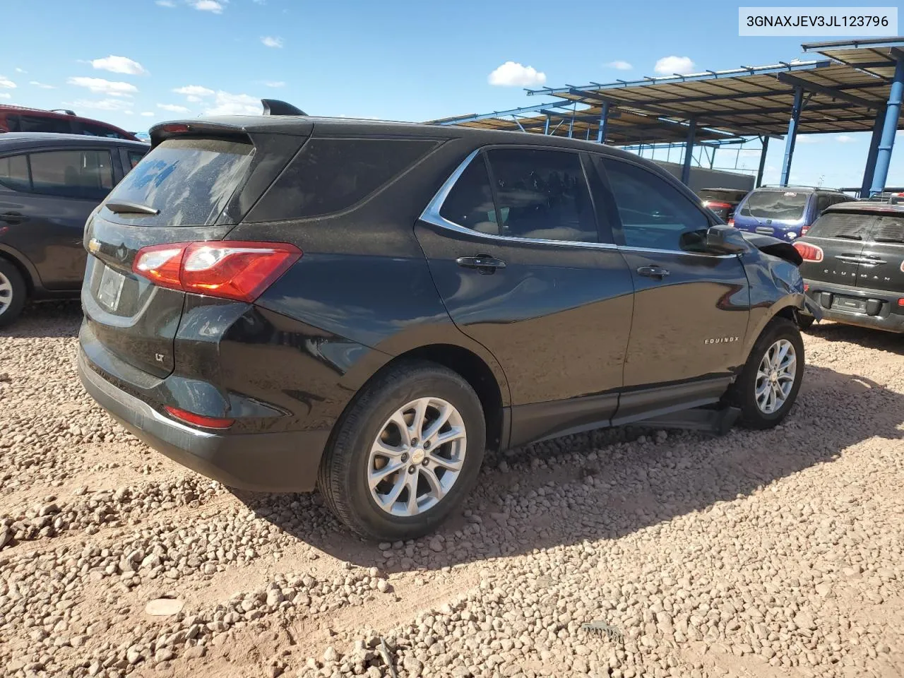 2018 Chevrolet Equinox Lt VIN: 3GNAXJEV3JL123796 Lot: 72088424