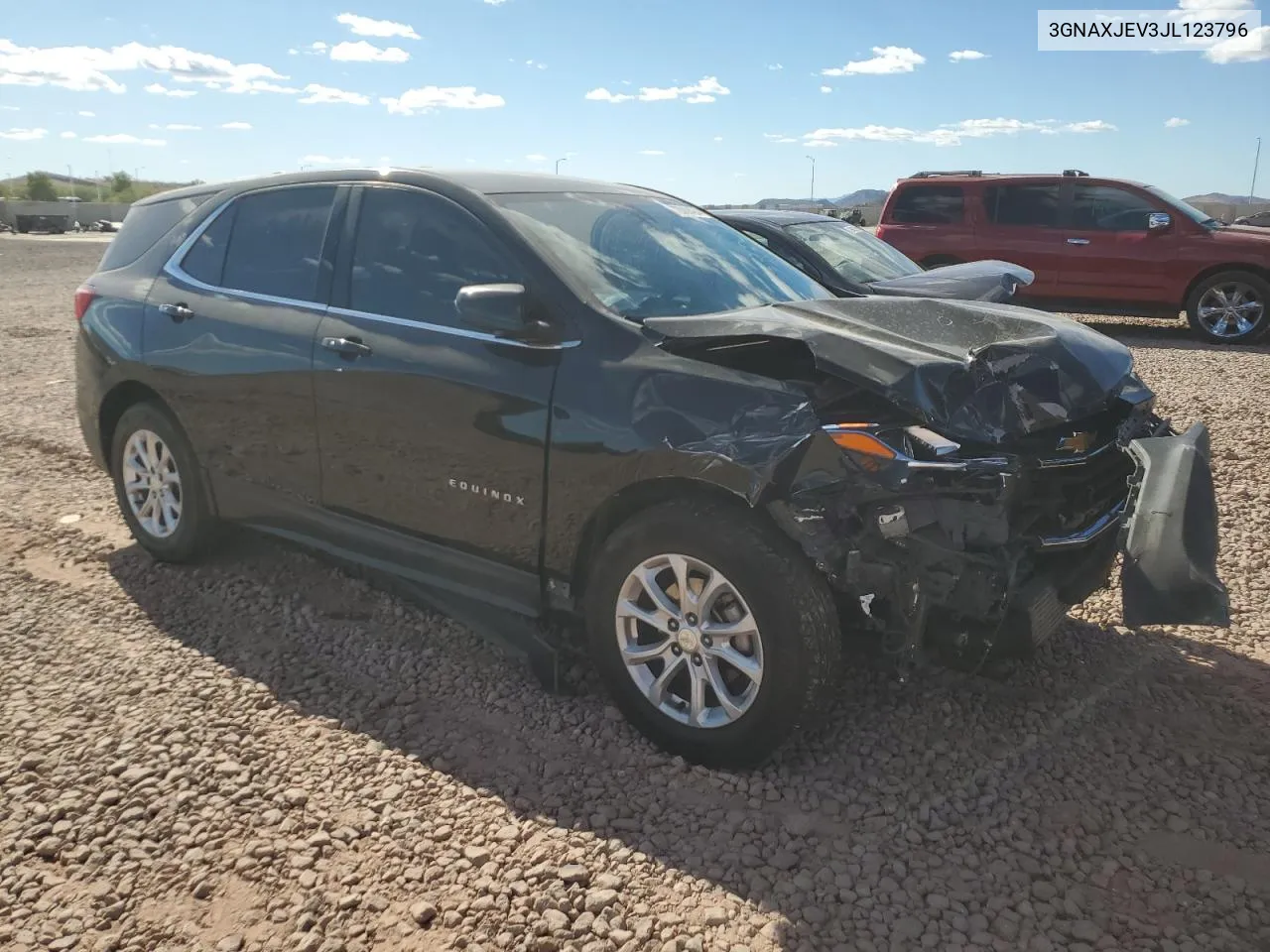 2018 Chevrolet Equinox Lt VIN: 3GNAXJEV3JL123796 Lot: 72088424