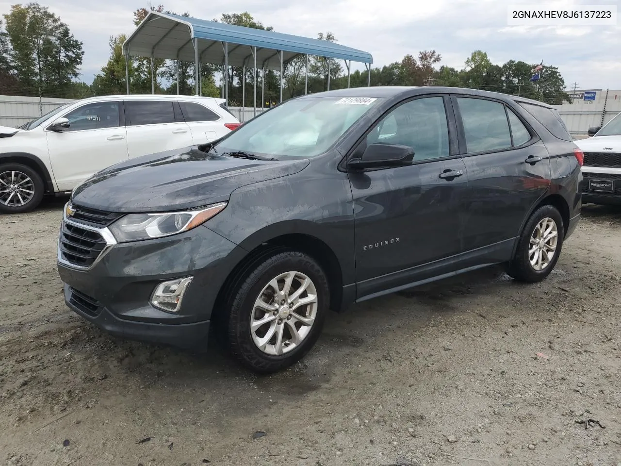 2018 Chevrolet Equinox Ls VIN: 2GNAXHEV8J6137223 Lot: 72129884