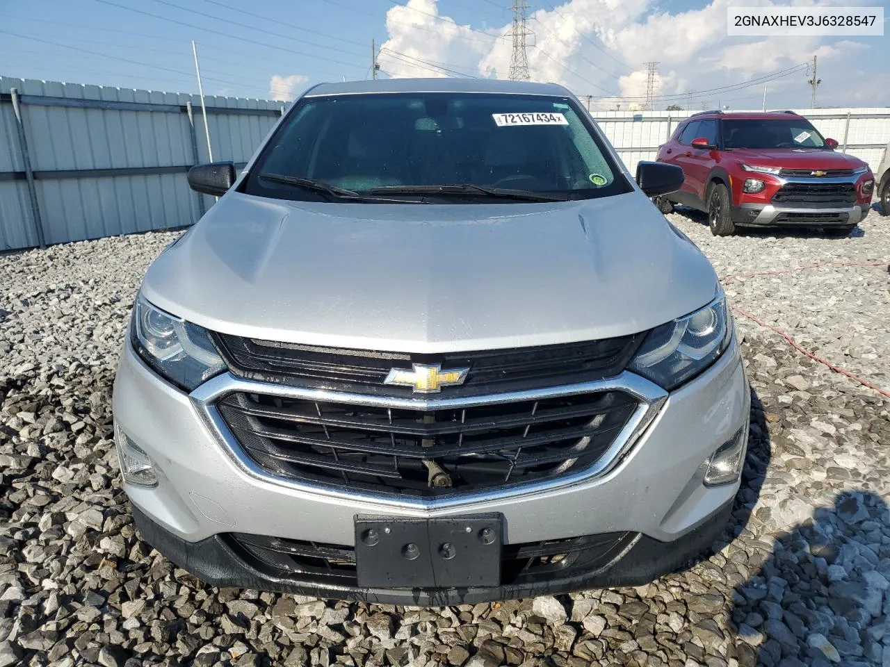 2018 Chevrolet Equinox Ls VIN: 2GNAXHEV3J6328547 Lot: 72167434