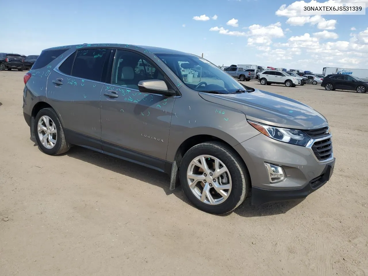 2018 Chevrolet Equinox Lt VIN: 3GNAXTEX6JS531339 Lot: 72168184