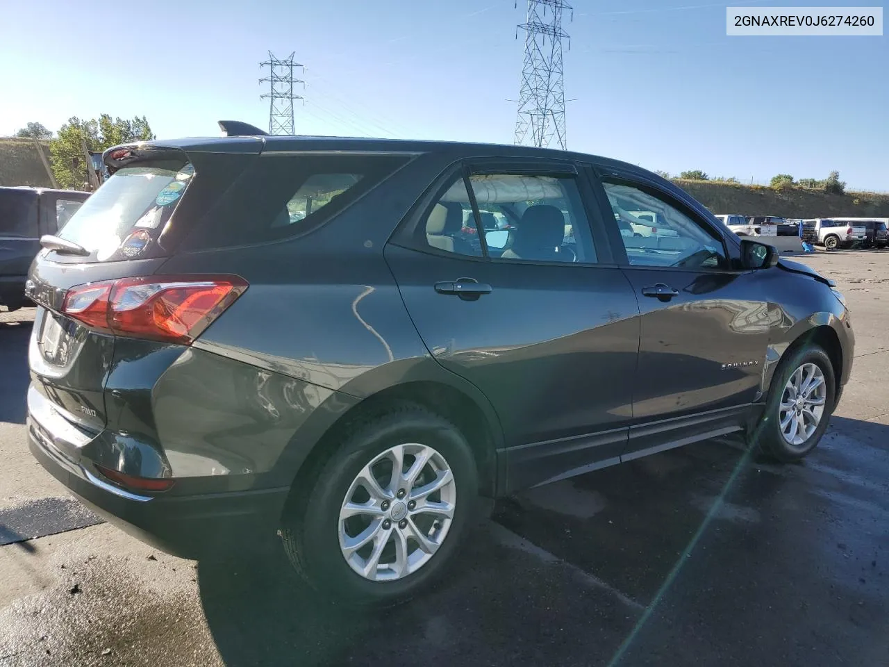 2018 Chevrolet Equinox Ls VIN: 2GNAXREV0J6274260 Lot: 72240984