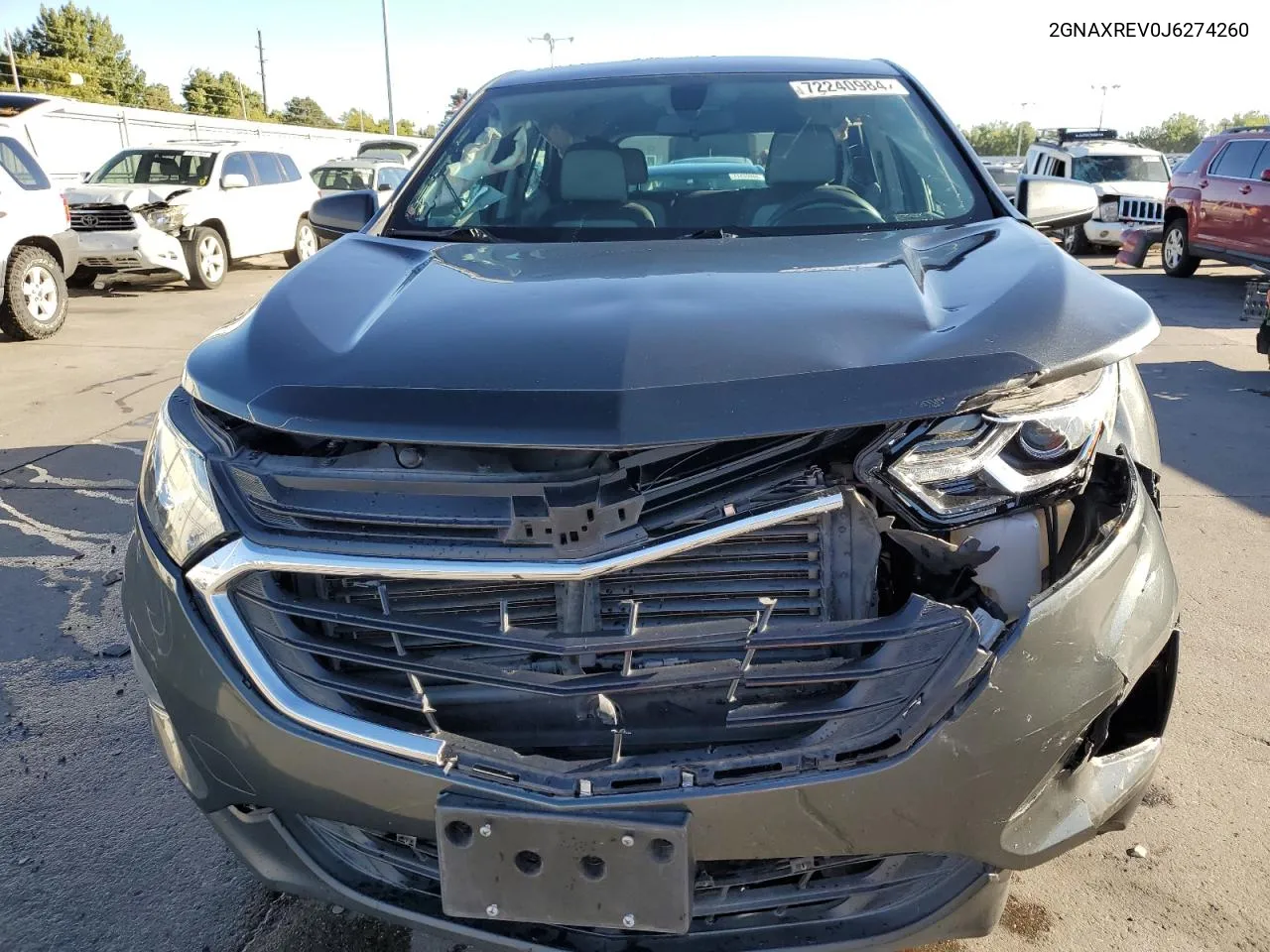 2018 Chevrolet Equinox Ls VIN: 2GNAXREV0J6274260 Lot: 72240984