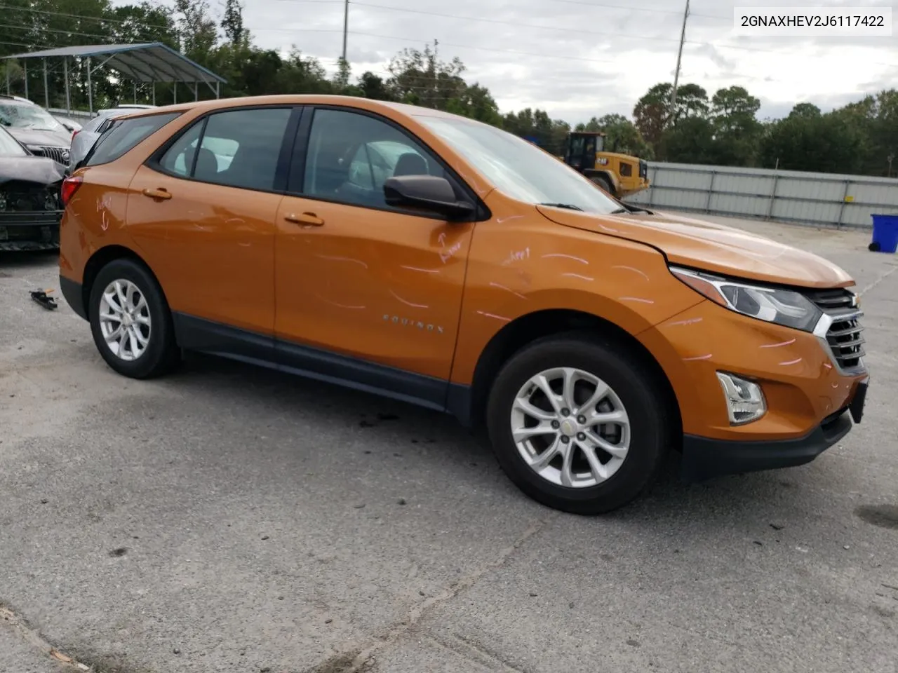 2018 Chevrolet Equinox Ls VIN: 2GNAXHEV2J6117422 Lot: 72319934