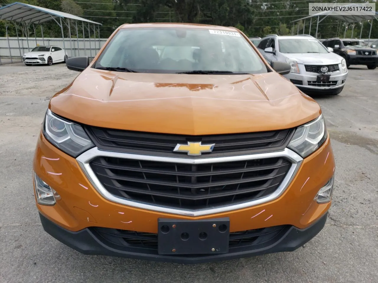 2018 Chevrolet Equinox Ls VIN: 2GNAXHEV2J6117422 Lot: 72319934